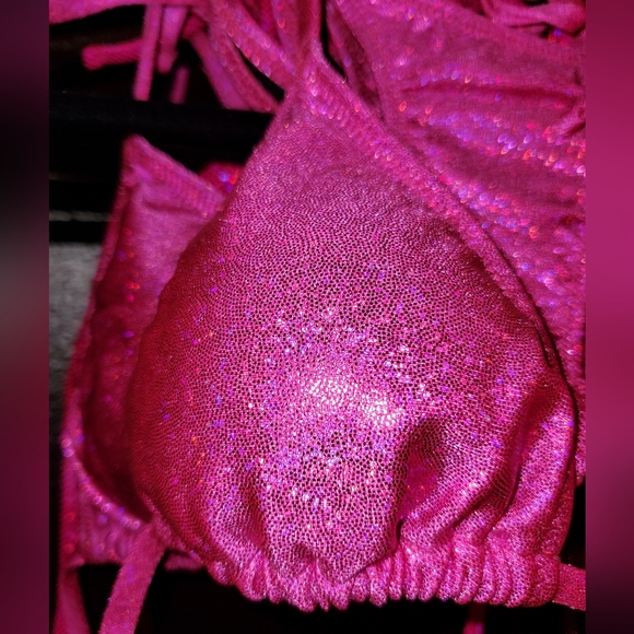 Pink Spandex Bikini A/B -Small (competition, posing practice, photo shoot) - Picture 2 of 5